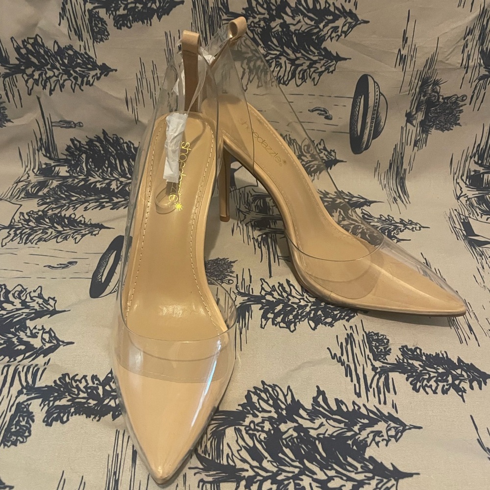 Shoedazzle Nude Heels